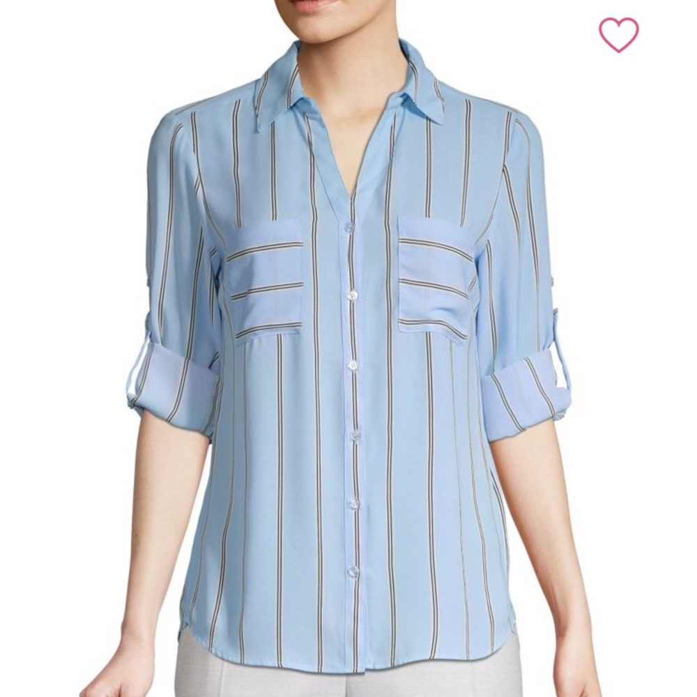 Light Blue Striped Philosophy Blouse